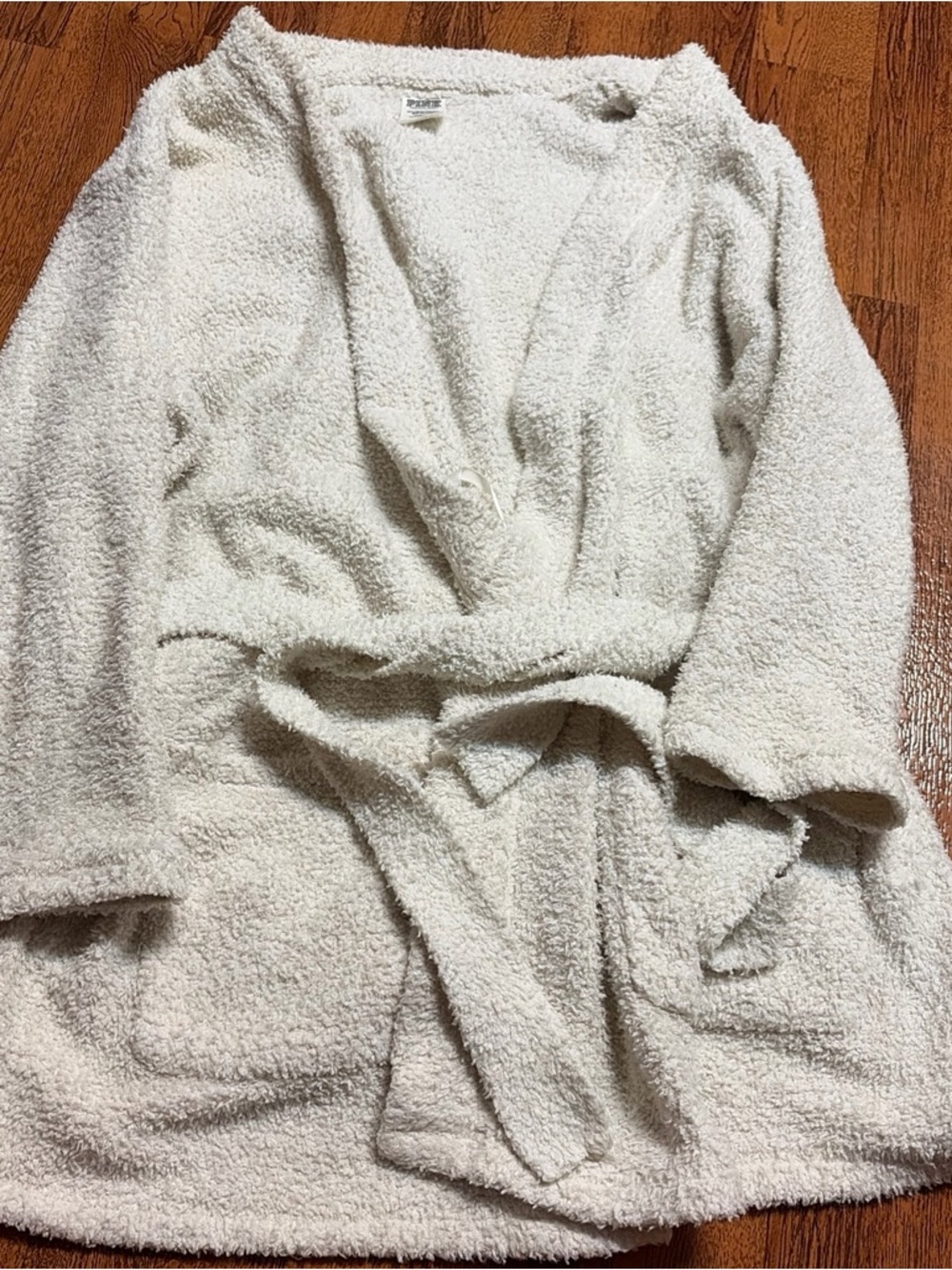 Victoria’s Secret pink Cozy Cream Plush Robe with Belt